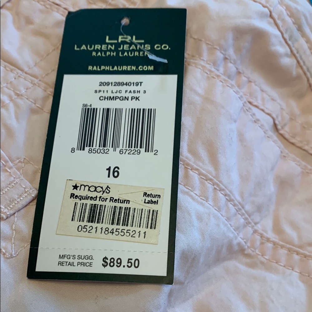 Ralph Lauren Pink Cargo Pants NWT - Picture 7 of 10